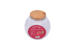 Glass storage jar with a wooden lid, capacity 2.2 liters