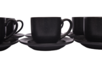 A set of 12 porcelain coffee cups and saucers, 6 cups and 6 coasters... - Image 3