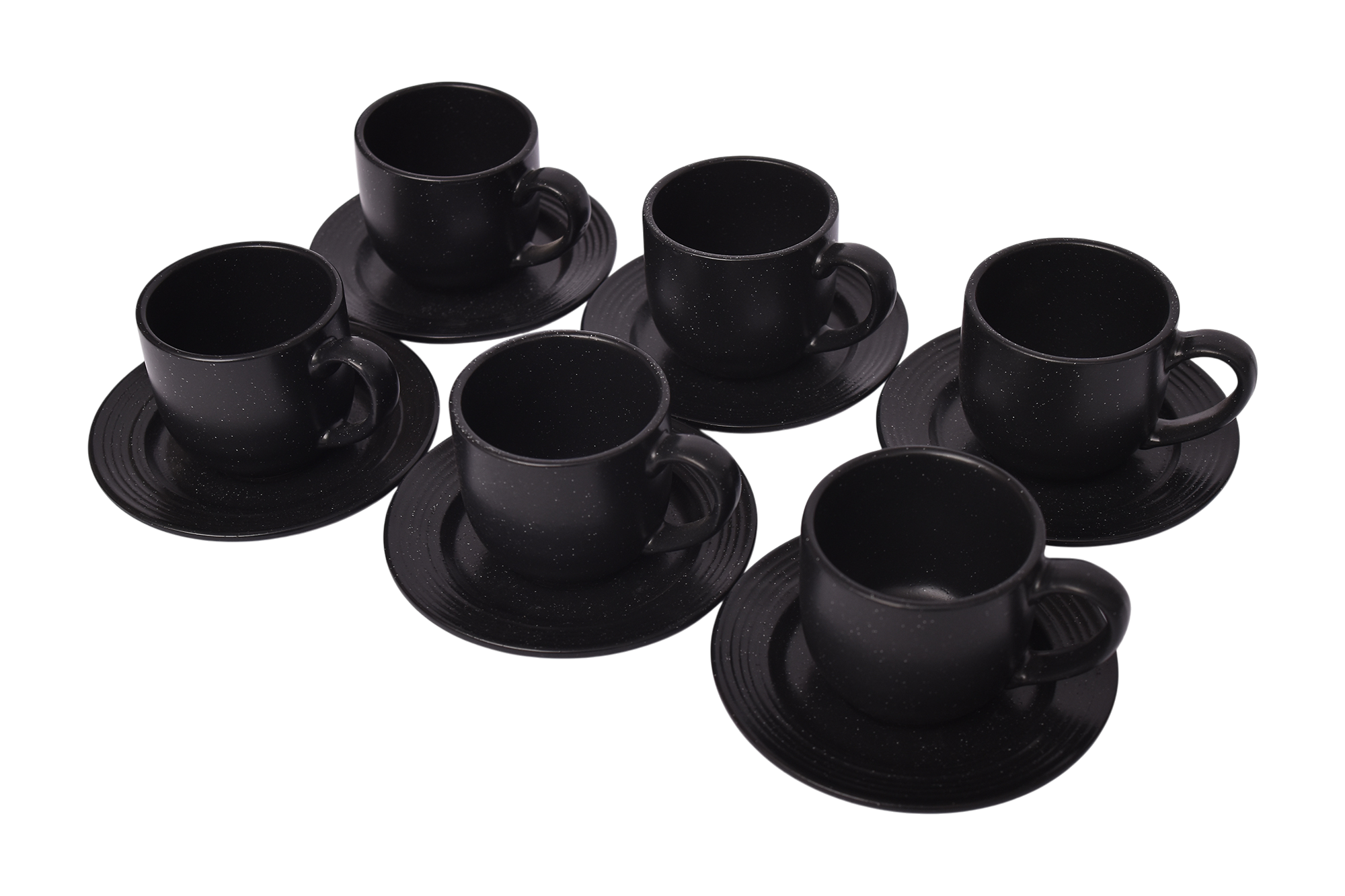 A40-7-3.png A set of 12 porcelain coffee cups and saucers, 6 cups and 6 coasters... - Image 1