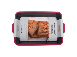 Silicone Rectangular Cake Pan with Reinforced Frame 40 cm - Grey and Pink