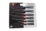 Black Stainless Steel Kitchen Knife Set 6 Pieces - Image 2