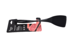 Black silicone spatula with stainless steel handle - Image 3