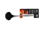 Silicone soup ladle with silver stainless steel handle - Image 3