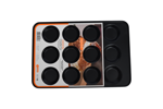 Non-Stick Carbon Steel Shallow Bun Tray 12 Cups - Image 3