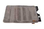 Non-Slip Mat Set 2 pcs 50 x 80 + 50 x 40 cm - Taupe Striped - Image 2