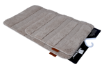 Non-Slip Mat Set 2 pcs 50 x 80 + 50 x 40 cm - Taupe Striped