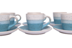 A set of 12 porcelain coffee cups and saucers, 6 cups and 6 coasters, 100 ml - Image 2