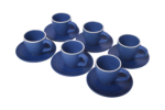 Porcelain coffee cup and saucer set, 12 pieces, 6 cups and 6 coasters, 80 ml - Image 3
