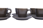 Porcelain coffee cup and saucer set 12 pieces 6 cups and 6 coasters 80 ml - Image 3
