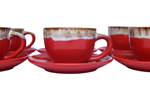 Porcelain coffee cup and saucer set, 12 pieces (6 cups and 6 coasters), 90 ml - Image 3