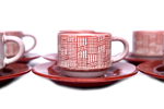 Porcelain coffee cup and saucer set, 12 pieces (6 cups and 6 coasters), 100 ml - Image 2