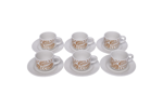 A set of coffee cups and a porcelain saucer 12 pieces 6 cups and 6 coasters 80 ml - Image 2