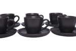 Porcelain coffee cup and saucer set, 12 pieces (6 cups and 6 coasters), 100 ml - Image 2