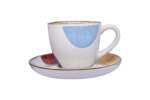 Porcelain coffee cup and saucer set, 12 pieces (6 cups and 6 coasters), 120 ml - Image 2