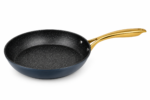 Granite Non-Stick Frying Pan 24 cm - Navy & Gold