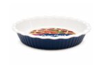 25 cm Blue and White Porcelain Baking Dish for Everyday Use