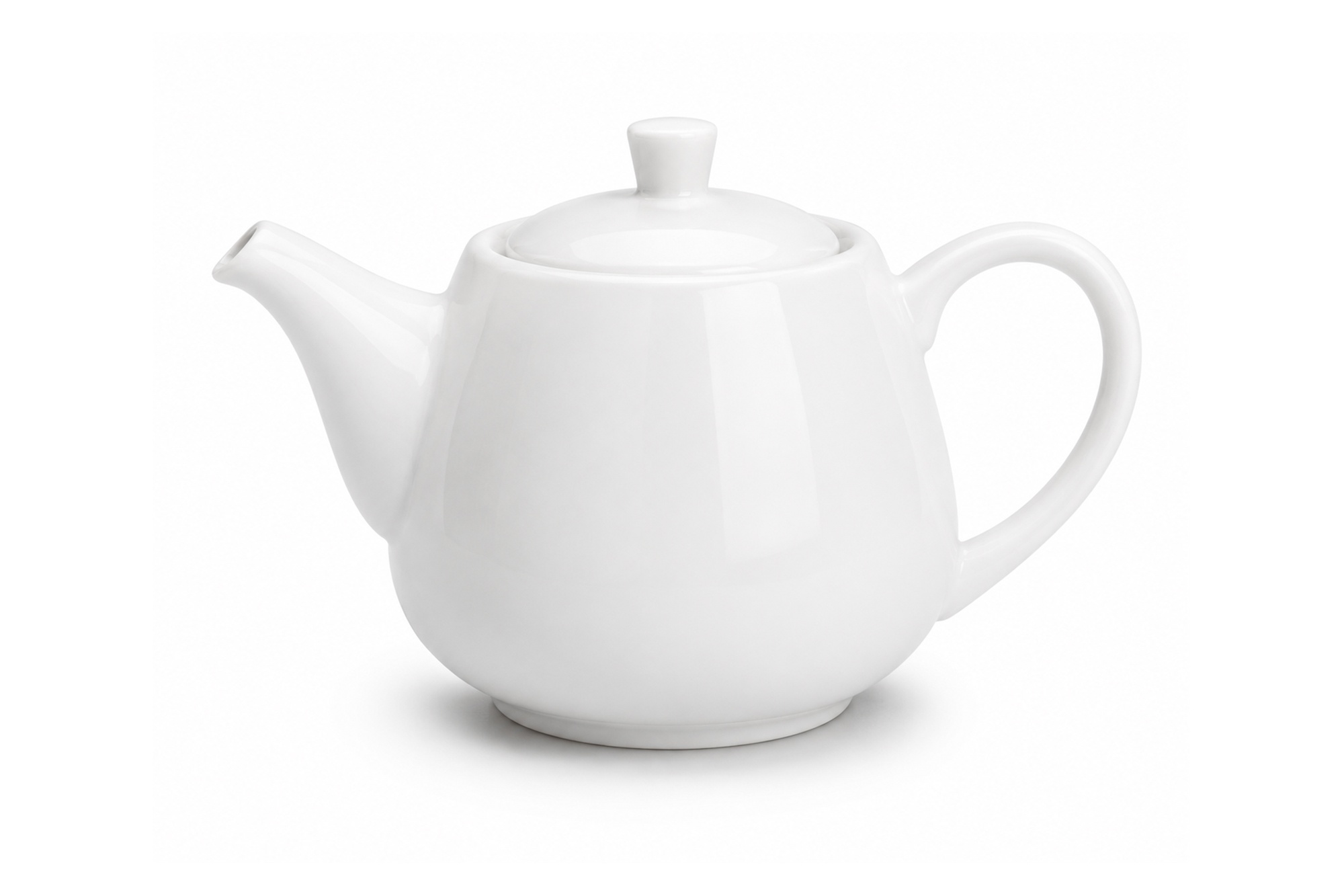 BW20-18-1C-1-1.jpg 1000 ml White Porcelain Teapot for Tea and Hot Beverage Serving - Image 1