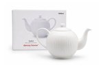 Porcelain Teapot 1000 ml - White Ribbed