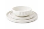 White Porcelain Dinner Set with Plates and Bowls - Image 3
