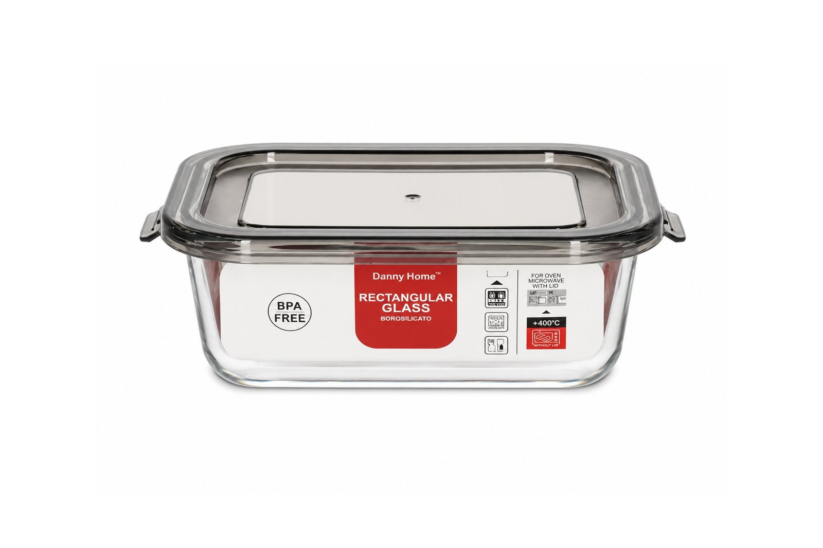 BXH04-04-1-1.jpg 1000 ml Rectangular Glass Food Storage Container with PP Lid - Image 1