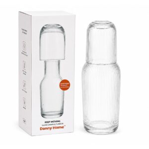 Glass Water Bottle with Drinking Cup