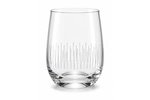 Clear Glass Tumbler Set 4 pcs - Etched Lines - Image 2