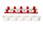 White Porcelain Snack and Sauce Serving Set