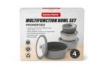 4 Pieces Food Storage Containers Set with Airtight Lids - Image 2