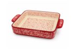 30 cm Red Porcelain Tagine Baking Dish for Oven Cooking and Serving