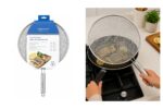 28 cm Stainless Steel Splatter Guard with Oval Handle