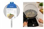 33 cm Stainless Steel Splatter Guard with Oval Handle - Image 2