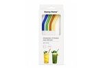 Glass Drinking Straws Set 5 Pieces with Cleaning Brush - 20 cm - Bent - Image 2