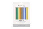 Glass Drinking Straws Set 13 Pieces with Cleaning Brush - Straight - Image 3