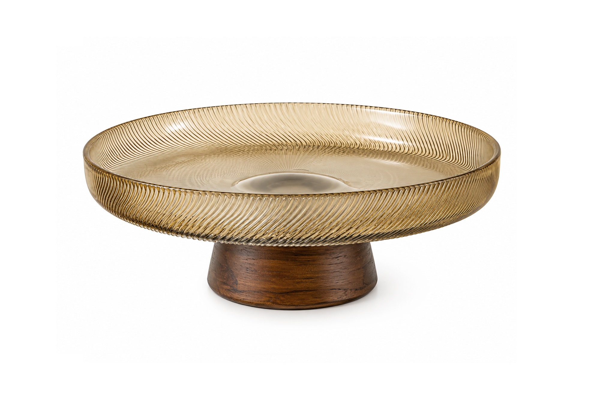 WY37-01-1-1.jpg 25 cm Polished Glass Fruit Serving Plate - Image 1