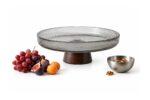 25 cm Polished Glass Fruit Serving Plate - Image 2