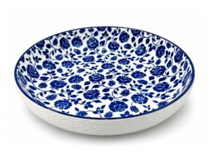 Porcelain Blue Rose Soup Plate