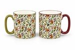 Porcelain Couple Mugs Set 2 Pcs 310 ml - Autumn Floral - Image 2