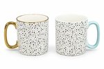 Porcelain Couple Mugs Set 2 Pcs 310 ml - Confetti Dots - Image 2
