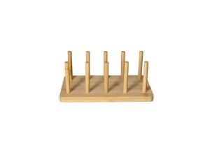 Bamboo Plate Organiser Rack