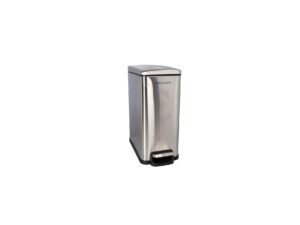 Silver Trash Can with Soft Close 10 L