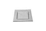 Textured Square Glass Serving Plate