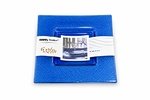 Square Glass Serving Plate 20 cm - Blue - Image 2